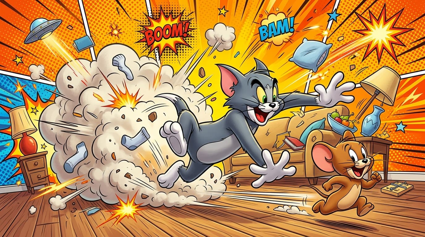 Tom & Jerry Playful Chaotic Chase